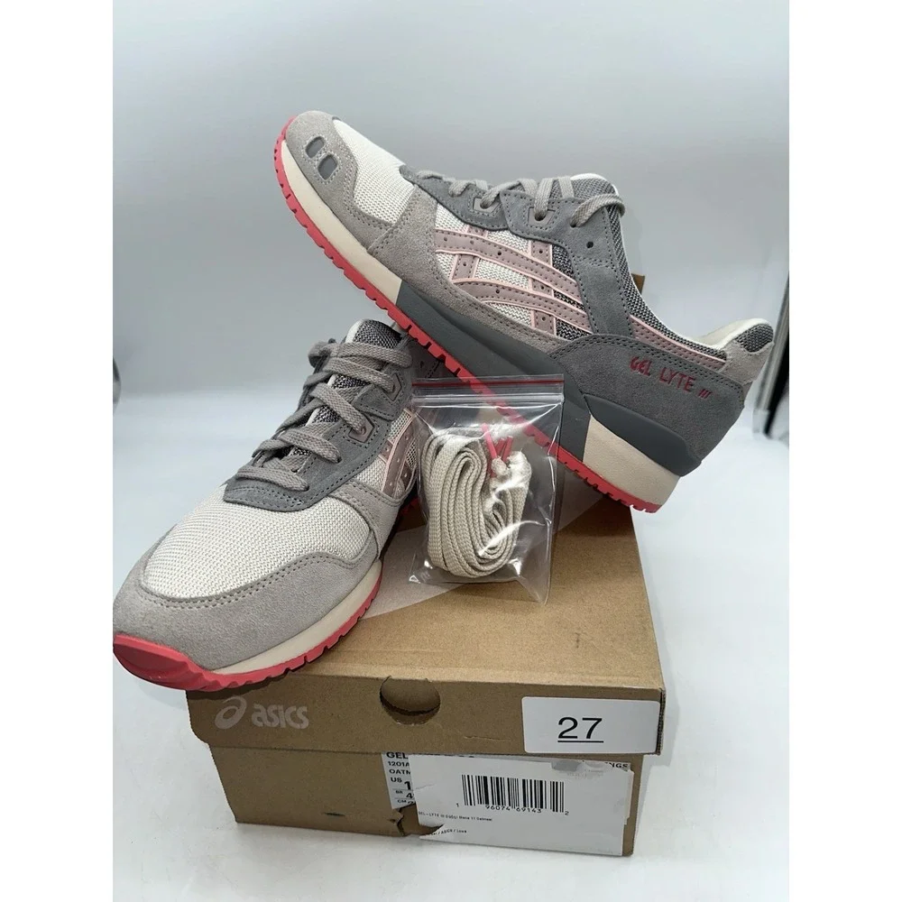 Asics - Gel Lyte 3 Oatmeal Fawn 11 Mens - Brown Beige Gray Red Custom Tried On